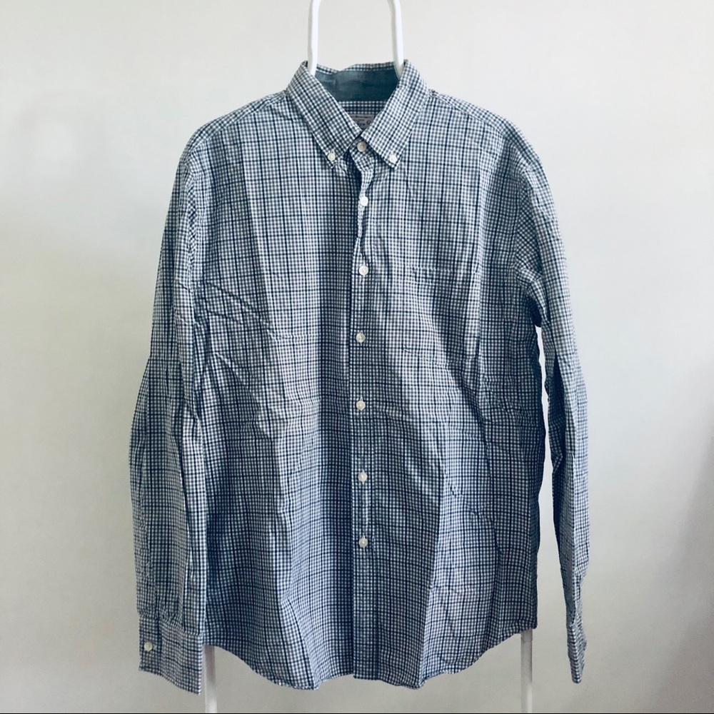 JCrew Secret Wash Shirt - Navy, Gray, White Check